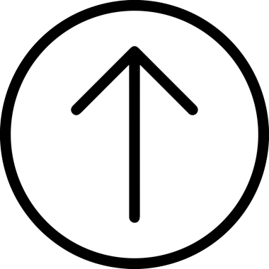 Siyah ve Beyaz Logo Simgesi PNG Biçimini Yükle. Web Sitesi Düğmesi, Mobil Uygulama Arayüzü, Dosya Aktarımı, Belge Paylaşımı, Bulut Depolama ve Veri Yedekleme için Minimalist Düz Tasarımlı Tek Renkli Ok Gönderme İşareti Grafiksel Elemanı