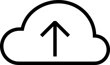 Siyah ve Beyaz Logo Simgesi PNG Biçimini Yükle. Web Sitesi Düğmesi, Mobil Uygulama Arayüzü, Dosya Aktarımı, Belge Paylaşımı, Bulut Depolama ve Veri Yedekleme için Minimalist Düz Tasarımlı Tek Renkli Ok Gönderme İşareti Grafiksel Elemanı