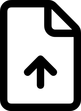 Siyah ve Beyaz Logo Simgesi PNG Biçimini Yükle. Web Sitesi Düğmesi, Mobil Uygulama Arayüzü, Dosya Aktarımı, Belge Paylaşımı, Bulut Depolama ve Veri Yedekleme için Minimalist Düz Tasarımlı Tek Renkli Ok Gönderme İşareti Grafiksel Elemanı