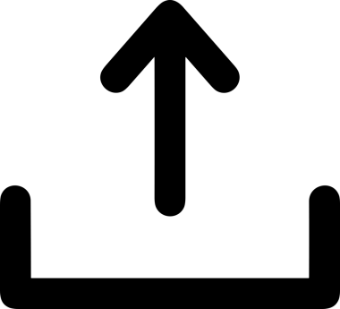 Siyah ve Beyaz Logo Simgesi PNG Biçimini Yükle. Web Sitesi Düğmesi, Mobil Uygulama Arayüzü, Dosya Aktarımı, Belge Paylaşımı, Bulut Depolama ve Veri Yedekleme için Minimalist Düz Tasarımlı Tek Renkli Ok Gönderme İşareti Grafiksel Elemanı