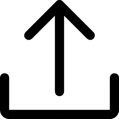 Siyah ve Beyaz Logo Simgesi PNG Biçimini Yükle. Web Sitesi Düğmesi, Mobil Uygulama Arayüzü, Dosya Aktarımı, Belge Paylaşımı, Bulut Depolama ve Veri Yedekleme için Minimalist Düz Tasarımlı Tek Renkli Ok Gönderme İşareti Grafiksel Elemanı