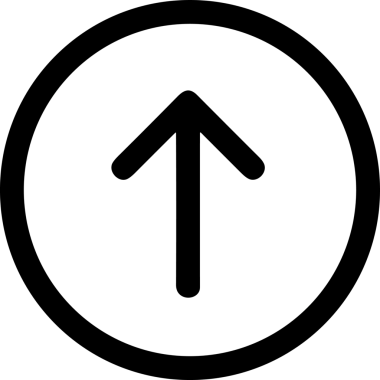 Siyah ve Beyaz Logo Simgesi PNG Biçimini Yükle. Web Sitesi Düğmesi, Mobil Uygulama Arayüzü, Dosya Aktarımı, Belge Paylaşımı, Bulut Depolama ve Veri Yedekleme için Minimalist Düz Tasarımlı Tek Renkli Ok Gönderme İşareti Grafiksel Elemanı