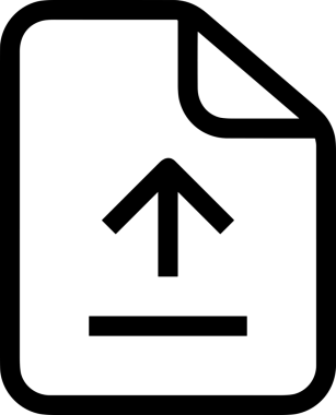 Siyah ve Beyaz Logo Simgesi PNG Biçimini Yükle. Web Sitesi Düğmesi, Mobil Uygulama Arayüzü, Dosya Aktarımı, Belge Paylaşımı, Bulut Depolama ve Veri Yedekleme için Minimalist Düz Tasarımlı Tek Renkli Ok Gönderme İşareti Grafiksel Elemanı