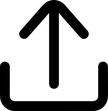 Siyah ve Beyaz Logo Simgesi PNG Biçimini Yükle. Web Sitesi Düğmesi, Mobil Uygulama Arayüzü, Dosya Aktarımı, Belge Paylaşımı, Bulut Depolama ve Veri Yedekleme için Minimalist Düz Tasarımlı Tek Renkli Ok Gönderme İşareti Grafiksel Elemanı