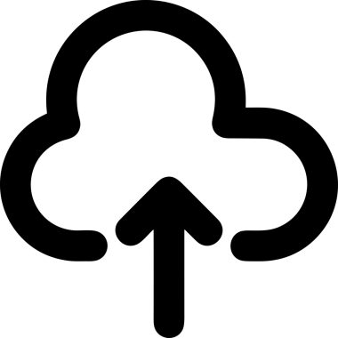 Siyah ve Beyaz Logo Simgesi PNG Biçimini Yükle. Web Sitesi Düğmesi, Mobil Uygulama Arayüzü, Dosya Aktarımı, Belge Paylaşımı, Bulut Depolama ve Veri Yedekleme için Minimalist Düz Tasarımlı Tek Renkli Ok Gönderme İşareti Grafiksel Elemanı