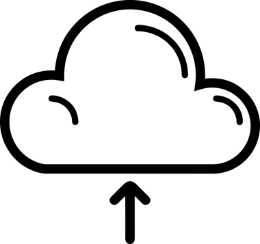 Siyah ve Beyaz Logo Simgesi PNG Biçimini Yükle. Web Sitesi Düğmesi, Mobil Uygulama Arayüzü, Dosya Aktarımı, Belge Paylaşımı, Bulut Depolama ve Veri Yedekleme için Minimalist Düz Tasarımlı Tek Renkli Ok Gönderme İşareti Grafiksel Elemanı