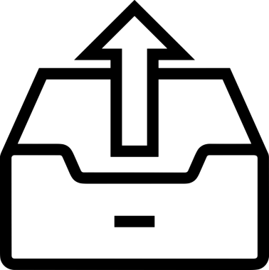 Siyah ve Beyaz Logo Simgesi PNG Biçimini Yükle. Web Sitesi Düğmesi, Mobil Uygulama Arayüzü, Dosya Aktarımı, Belge Paylaşımı, Bulut Depolama ve Veri Yedekleme için Minimalist Düz Tasarımlı Tek Renkli Ok Gönderme İşareti Grafiksel Elemanı