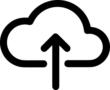 Siyah ve Beyaz Logo Simgesi PNG Biçimini Yükle. Web Sitesi Düğmesi, Mobil Uygulama Arayüzü, Dosya Aktarımı, Belge Paylaşımı, Bulut Depolama ve Veri Yedekleme için Minimalist Düz Tasarımlı Tek Renkli Ok Gönderme İşareti Grafiksel Elemanı
