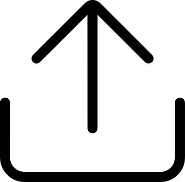 Siyah ve Beyaz Logo Simgesi PNG Biçimini Yükle. Web Sitesi Düğmesi, Mobil Uygulama Arayüzü, Dosya Aktarımı, Belge Paylaşımı, Bulut Depolama ve Veri Yedekleme için Minimalist Düz Tasarımlı Tek Renkli Ok Gönderme İşareti Grafiksel Elemanı