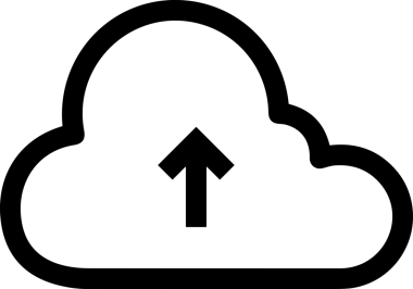 Siyah ve Beyaz Logo Simgesi PNG Biçimini Yükle. Web Sitesi Düğmesi, Mobil Uygulama Arayüzü, Dosya Aktarımı, Belge Paylaşımı, Bulut Depolama ve Veri Yedekleme için Minimalist Düz Tasarımlı Tek Renkli Ok Gönderme İşareti Grafiksel Elemanı