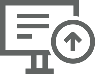 Siyah ve Beyaz Logo Simgesi PNG Biçimini Yükle. Web Sitesi Düğmesi, Mobil Uygulama Arayüzü, Dosya Aktarımı, Belge Paylaşımı, Bulut Depolama ve Veri Yedekleme için Minimalist Düz Tasarımlı Tek Renkli Ok Gönderme İşareti Grafiksel Elemanı