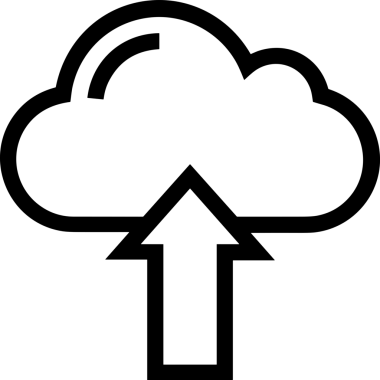 Siyah ve Beyaz Logo Simgesi PNG Biçimini Yükle. Web Sitesi Düğmesi, Mobil Uygulama Arayüzü, Dosya Aktarımı, Belge Paylaşımı, Bulut Depolama ve Veri Yedekleme için Minimalist Düz Tasarımlı Tek Renkli Ok Gönderme İşareti Grafiksel Elemanı