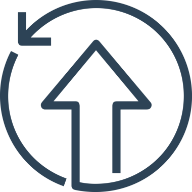 Siyah ve Beyaz Logo Simgesi PNG Biçimini Yükle. Web Sitesi Düğmesi, Mobil Uygulama Arayüzü, Dosya Aktarımı, Belge Paylaşımı, Bulut Depolama ve Veri Yedekleme için Minimalist Düz Tasarımlı Tek Renkli Ok Gönderme İşareti Grafiksel Elemanı