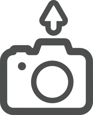 Siyah ve Beyaz Logo Simgesi PNG Biçimini Yükle. Web Sitesi Düğmesi, Mobil Uygulama Arayüzü, Dosya Aktarımı, Belge Paylaşımı, Bulut Depolama ve Veri Yedekleme için Minimalist Düz Tasarımlı Tek Renkli Ok Gönderme İşareti Grafiksel Elemanı