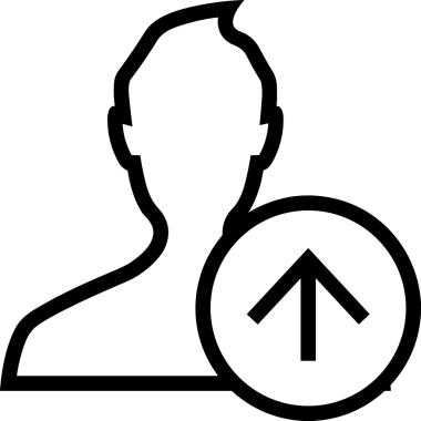 Siyah ve Beyaz Logo Simgesi PNG Biçimini Yükle. Web Sitesi Düğmesi, Mobil Uygulama Arayüzü, Dosya Aktarımı, Belge Paylaşımı, Bulut Depolama ve Veri Yedekleme için Minimalist Düz Tasarımlı Tek Renkli Ok Gönderme İşareti Grafiksel Elemanı