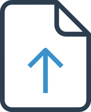 Siyah ve Beyaz Logo Simgesi PNG Biçimini Yükle. Web Sitesi Düğmesi, Mobil Uygulama Arayüzü, Dosya Aktarımı, Belge Paylaşımı, Bulut Depolama ve Veri Yedekleme için Minimalist Düz Tasarımlı Tek Renkli Ok Gönderme İşareti Grafiksel Elemanı