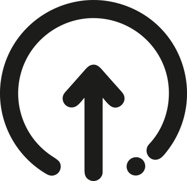 Siyah ve Beyaz Logo Simgesi PNG Biçimini Yükle. Web Sitesi Düğmesi, Mobil Uygulama Arayüzü, Dosya Aktarımı, Belge Paylaşımı, Bulut Depolama ve Veri Yedekleme için Minimalist Düz Tasarımlı Tek Renkli Ok Gönderme İşareti Grafiksel Elemanı