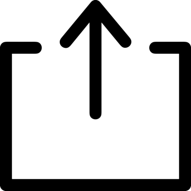 Siyah ve Beyaz Logo Simgesi PNG Biçimini Yükle. Web Sitesi Düğmesi, Mobil Uygulama Arayüzü, Dosya Aktarımı, Belge Paylaşımı, Bulut Depolama ve Veri Yedekleme için Minimalist Düz Tasarımlı Tek Renkli Ok Gönderme İşareti Grafiksel Elemanı