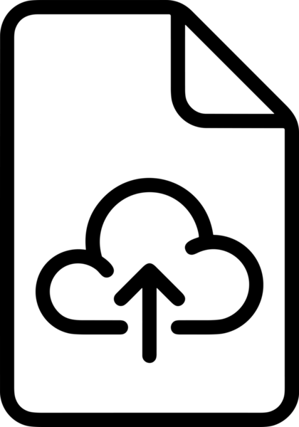 Siyah ve Beyaz Logo Simgesi PNG Biçimini Yükle. Web Sitesi Düğmesi, Mobil Uygulama Arayüzü, Dosya Aktarımı, Belge Paylaşımı, Bulut Depolama ve Veri Yedekleme için Minimalist Düz Tasarımlı Tek Renkli Ok Gönderme İşareti Grafiksel Elemanı