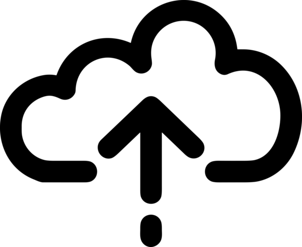 Siyah ve Beyaz Logo Simgesi PNG Biçimini Yükle. Web Sitesi Düğmesi, Mobil Uygulama Arayüzü, Dosya Aktarımı, Belge Paylaşımı, Bulut Depolama ve Veri Yedekleme için Minimalist Düz Tasarımlı Tek Renkli Ok Gönderme İşareti Grafiksel Elemanı