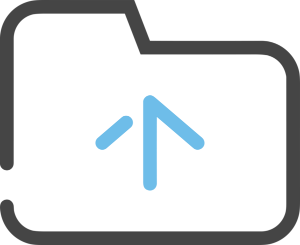 Siyah ve Beyaz Logo Simgesi PNG Biçimini Yükle. Web Sitesi Düğmesi, Mobil Uygulama Arayüzü, Dosya Aktarımı, Belge Paylaşımı, Bulut Depolama ve Veri Yedekleme için Minimalist Düz Tasarımlı Tek Renkli Ok Gönderme İşareti Grafiksel Elemanı