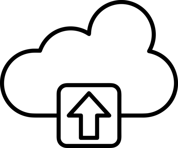 Siyah ve Beyaz Logo Simgesi PNG Biçimini Yükle. Web Sitesi Düğmesi, Mobil Uygulama Arayüzü, Dosya Aktarımı, Belge Paylaşımı, Bulut Depolama ve Veri Yedekleme için Minimalist Düz Tasarımlı Tek Renkli Ok Gönderme İşareti Grafiksel Elemanı