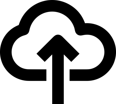 Siyah ve Beyaz Logo Simgesi PNG Biçimini Yükle. Web Sitesi Düğmesi, Mobil Uygulama Arayüzü, Dosya Aktarımı, Belge Paylaşımı, Bulut Depolama ve Veri Yedekleme için Minimalist Düz Tasarımlı Tek Renkli Ok Gönderme İşareti Grafiksel Elemanı