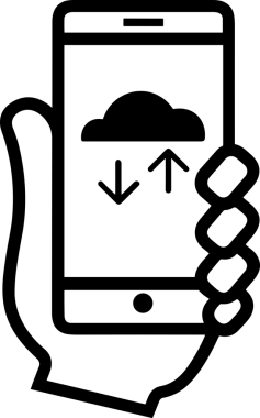 Siyah ve Beyaz Logo Simgesi PNG Biçimini Yükle. Web Sitesi Düğmesi, Mobil Uygulama Arayüzü, Dosya Aktarımı, Belge Paylaşımı, Bulut Depolama ve Veri Yedekleme için Minimalist Düz Tasarımlı Tek Renkli Ok Gönderme İşareti Grafiksel Elemanı