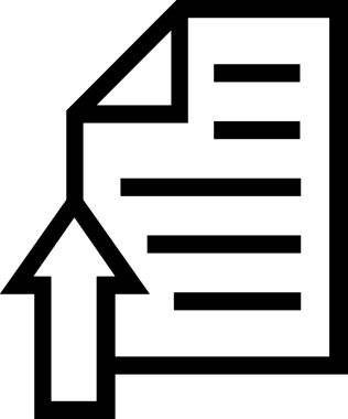Siyah ve Beyaz Logo Simgesi PNG Biçimini Yükle. Web Sitesi Düğmesi, Mobil Uygulama Arayüzü, Dosya Aktarımı, Belge Paylaşımı, Bulut Depolama ve Veri Yedekleme için Minimalist Düz Tasarımlı Tek Renkli Ok Gönderme İşareti Grafiksel Elemanı
