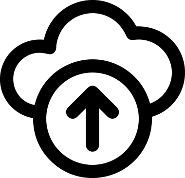Siyah ve Beyaz Logo Simgesi PNG Biçimini Yükle. Web Sitesi Düğmesi, Mobil Uygulama Arayüzü, Dosya Aktarımı, Belge Paylaşımı, Bulut Depolama ve Veri Yedekleme için Minimalist Düz Tasarımlı Tek Renkli Ok Gönderme İşareti Grafiksel Elemanı