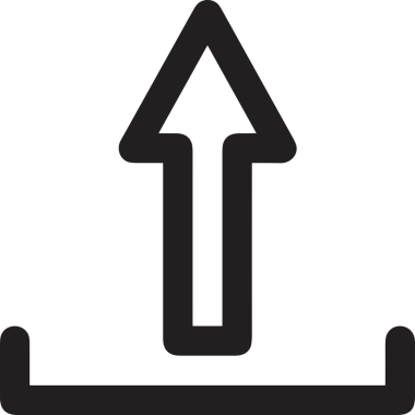 Siyah ve Beyaz Logo Simgesi PNG Biçimini Yükle. Web Sitesi Düğmesi, Mobil Uygulama Arayüzü, Dosya Aktarımı, Belge Paylaşımı, Bulut Depolama ve Veri Yedekleme için Minimalist Düz Tasarımlı Tek Renkli Ok Gönderme İşareti Grafiksel Elemanı