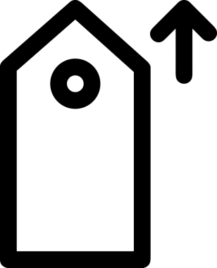 Siyah ve Beyaz Logo Simgesi PNG Biçimini Yükle. Web Sitesi Düğmesi, Mobil Uygulama Arayüzü, Dosya Aktarımı, Belge Paylaşımı, Bulut Depolama ve Veri Yedekleme için Minimalist Düz Tasarımlı Tek Renkli Ok Gönderme İşareti Grafiksel Elemanı