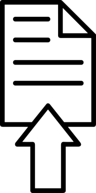 Siyah ve Beyaz Logo Simgesi PNG Biçimini Yükle. Web Sitesi Düğmesi, Mobil Uygulama Arayüzü, Dosya Aktarımı, Belge Paylaşımı, Bulut Depolama ve Veri Yedekleme için Minimalist Düz Tasarımlı Tek Renkli Ok Gönderme İşareti Grafiksel Elemanı