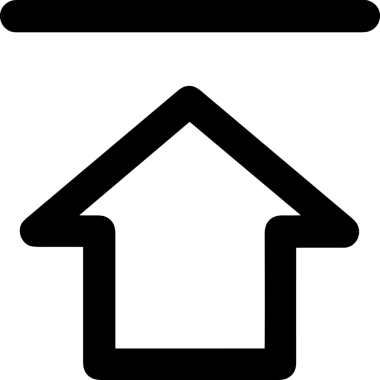 Siyah ve Beyaz Logo Simgesi PNG Biçimini Yükle. Web Sitesi Düğmesi, Mobil Uygulama Arayüzü, Dosya Aktarımı, Belge Paylaşımı, Bulut Depolama ve Veri Yedekleme için Minimalist Düz Tasarımlı Tek Renkli Ok Gönderme İşareti Grafiksel Elemanı