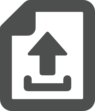 Siyah ve Beyaz Logo Simgesi PNG Biçimini Yükle. Web Sitesi Düğmesi, Mobil Uygulama Arayüzü, Dosya Aktarımı, Belge Paylaşımı, Bulut Depolama ve Veri Yedekleme için Minimalist Düz Tasarımlı Tek Renkli Ok Gönderme İşareti Grafiksel Elemanı