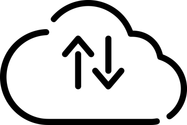 Siyah ve Beyaz Logo Simgesi PNG Biçimini Yükle. Web Sitesi Düğmesi, Mobil Uygulama Arayüzü, Dosya Aktarımı, Belge Paylaşımı, Bulut Depolama ve Veri Yedekleme için Minimalist Düz Tasarımlı Tek Renkli Ok Gönderme İşareti Grafiksel Elemanı