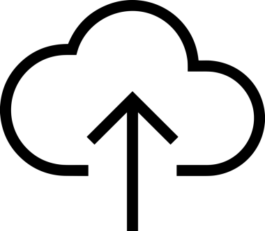 Siyah ve Beyaz Logo Simgesi PNG Biçimini Yükle. Web Sitesi Düğmesi, Mobil Uygulama Arayüzü, Dosya Aktarımı, Belge Paylaşımı, Bulut Depolama ve Veri Yedekleme için Minimalist Düz Tasarımlı Tek Renkli Ok Gönderme İşareti Grafiksel Elemanı