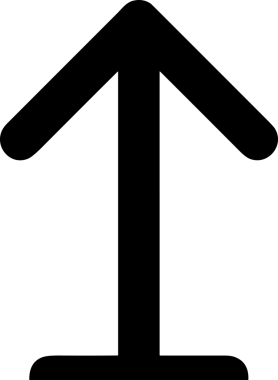 Siyah ve Beyaz Logo Simgesi PNG Biçimini Yükle. Web Sitesi Düğmesi, Mobil Uygulama Arayüzü, Dosya Aktarımı, Belge Paylaşımı, Bulut Depolama ve Veri Yedekleme için Minimalist Düz Tasarımlı Tek Renkli Ok Gönderme İşareti Grafiksel Elemanı