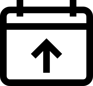 Siyah ve Beyaz Logo Simgesi PNG Biçimini Yükle. Web Sitesi Düğmesi, Mobil Uygulama Arayüzü, Dosya Aktarımı, Belge Paylaşımı, Bulut Depolama ve Veri Yedekleme için Minimalist Düz Tasarımlı Tek Renkli Ok Gönderme İşareti Grafiksel Elemanı