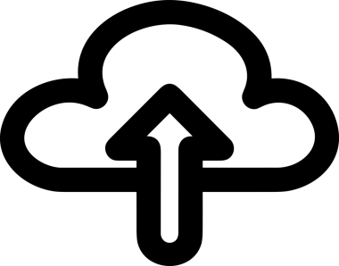 Siyah ve Beyaz Logo Simgesi PNG Biçimini Yükle. Web Sitesi Düğmesi, Mobil Uygulama Arayüzü, Dosya Aktarımı, Belge Paylaşımı, Bulut Depolama ve Veri Yedekleme için Minimalist Düz Tasarımlı Tek Renkli Ok Gönderme İşareti Grafiksel Elemanı