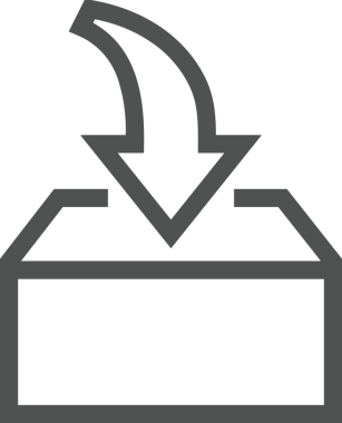 Siyah ve Beyaz Logo Simgesi PNG Biçimini Yükle. Web Sitesi Düğmesi, Mobil Uygulama Arayüzü, Dosya Aktarımı, Belge Paylaşımı, Bulut Depolama ve Veri Yedekleme için Minimalist Düz Tasarımlı Tek Renkli Ok Gönderme İşareti Grafiksel Elemanı