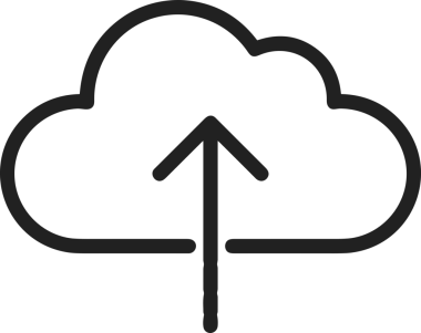 Siyah ve Beyaz Logo Simgesi PNG Biçimini Yükle. Web Sitesi Düğmesi, Mobil Uygulama Arayüzü, Dosya Aktarımı, Belge Paylaşımı, Bulut Depolama ve Veri Yedekleme için Minimalist Düz Tasarımlı Tek Renkli Ok Gönderme İşareti Grafiksel Elemanı