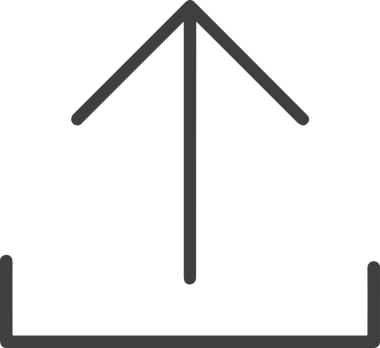 Siyah ve Beyaz Logo Simgesi PNG Biçimini Yükle. Web Sitesi Düğmesi, Mobil Uygulama Arayüzü, Dosya Aktarımı, Belge Paylaşımı, Bulut Depolama ve Veri Yedekleme için Minimalist Düz Tasarımlı Tek Renkli Ok Gönderme İşareti Grafiksel Elemanı