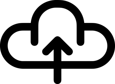 Siyah ve Beyaz Logo Simgesi PNG Biçimini Yükle. Web Sitesi Düğmesi, Mobil Uygulama Arayüzü, Dosya Aktarımı, Belge Paylaşımı, Bulut Depolama ve Veri Yedekleme için Minimalist Düz Tasarımlı Tek Renkli Ok Gönderme İşareti Grafiksel Elemanı