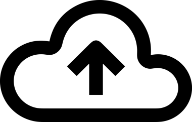 Siyah ve Beyaz Logo Simgesi PNG Biçimini Yükle. Web Sitesi Düğmesi, Mobil Uygulama Arayüzü, Dosya Aktarımı, Belge Paylaşımı, Bulut Depolama ve Veri Yedekleme için Minimalist Düz Tasarımlı Tek Renkli Ok Gönderme İşareti Grafiksel Elemanı