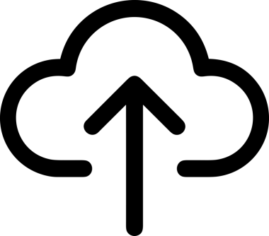 Siyah ve Beyaz Logo Simgesi PNG Biçimini Yükle. Web Sitesi Düğmesi, Mobil Uygulama Arayüzü, Dosya Aktarımı, Belge Paylaşımı, Bulut Depolama ve Veri Yedekleme için Minimalist Düz Tasarımlı Tek Renkli Ok Gönderme İşareti Grafiksel Elemanı