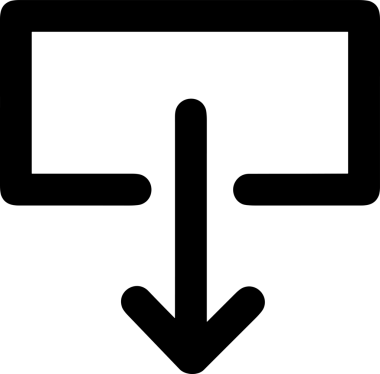 Siyah ve Beyaz Logo Simgesi PNG Biçimini Yükle. Web Sitesi Düğmesi, Mobil Uygulama Arayüzü, Dosya Aktarımı, Belge Paylaşımı, Bulut Depolama ve Veri Yedekleme için Minimalist Düz Tasarımlı Tek Renkli Ok Gönderme İşareti Grafiksel Elemanı