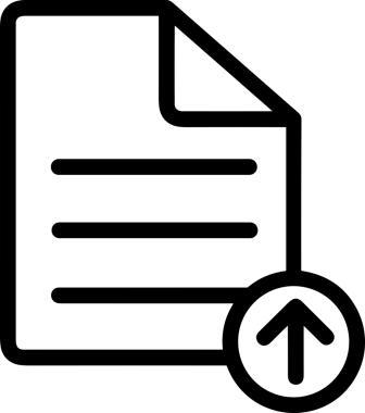 Siyah ve Beyaz Logo Simgesi PNG Biçimini Yükle. Web Sitesi Düğmesi, Mobil Uygulama Arayüzü, Dosya Aktarımı, Belge Paylaşımı, Bulut Depolama ve Veri Yedekleme için Minimalist Düz Tasarımlı Tek Renkli Ok Gönderme İşareti Grafiksel Elemanı