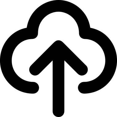 Siyah ve Beyaz Logo Simgesi PNG Biçimini Yükle. Web Sitesi Düğmesi, Mobil Uygulama Arayüzü, Dosya Aktarımı, Belge Paylaşımı, Bulut Depolama ve Veri Yedekleme için Minimalist Düz Tasarımlı Tek Renkli Ok Gönderme İşareti Grafiksel Elemanı