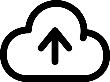 Siyah ve Beyaz Logo Simgesi PNG Biçimini Yükle. Web Sitesi Düğmesi, Mobil Uygulama Arayüzü, Dosya Aktarımı, Belge Paylaşımı, Bulut Depolama ve Veri Yedekleme için Minimalist Düz Tasarımlı Tek Renkli Ok Gönderme İşareti Grafiksel Elemanı